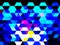 An unusual charming digital pattern of colorful triangles