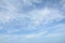 Unusual cirrus clouds in the blue sky. Beautiful sky background