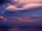 Unusual cloud over sea.