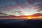 Unusual clouds over mountains in sunset time