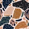 Unusual cut outs with animal skin seamless pattern