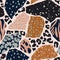 Unusual cut outs with animal skin seamless pattern