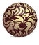 Unusual dark brown decorative glossy shine sphere ball