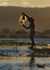 Unusual evening fishing on the Inle lake