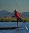 Unusual evening fishing on the Inle lake