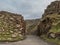 Unusual geology at Giants Causeway Ireland