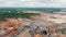 Unusual landscape - clay mountains and forest