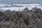 Unusual layered rock formations. Hartland Quay, Devon.