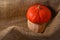 Unusual orange hat pumpkin