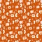 Unusual orange seamless pattern with apples vector