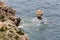 Unusual piece of rock in the sea Loutraki-Perachora, Greece