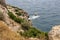 Unusual piece of rock in the sea Loutraki-Perachora, Greece