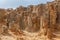 Unusual rock formations closeup at Petrified Forest, Cape Bridgewater, Australia.