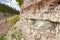 Unusual rock formations in the form of multi-colored layers of rocks