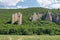 Unusual Rock Formations known as Penitents, Les Mees, France