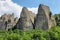 Unusual Rock Formations known as Penitents, Les Mees, France