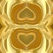 Unusual seamless symmetrical golden abstraction with streams of liquid gold. Yellow background of liquid gold
