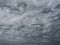 Unusual sky sight, ominous dark gray clouds