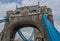 Unusual view of Tower Bridge in London