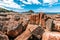 Unusual vivid rock formations in Mimosa Rocks National Park, NSW, Australia.