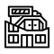 unusually shaped houses architecture line icon vector illustration