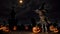Unveiling the Devilish Scarecrow\\\'s Deception in the Eerie Nighttime Graveyard of Halloween