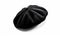 Unveiling Elegance: The Classic Black Beret on a Crisp White Background