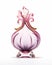 Unveiling Elegance: An Enchanting Purple Perfume Bottle Suspended in Time