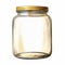 Unveiling Elegance: Stunning Clear Glass Jar with Luxurious Gold Lid