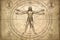 Unveiling perfection: timeless allure of vitruvian man, leonardo da vinci's iconic representation of human