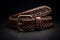 Unveiling the Ultimate Vintage Brown Leather Belt with Exquisite Stitch Detailing