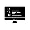 unworked internet web page glyph icon vector illustration