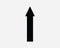 Up Arrow Icon Ahead North Straight Forward Direction Position Navigation Path Pathway Cursor Traffic Sign Road Symbol EPS Vector