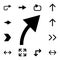 Up arrow right circle flat vector icon in arrows pack