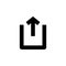 Up arrow, unload icon. Simple glyph, flat vector of arrows icons for UI and UX, website or mobile application