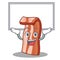 Up board bacon character cartoon style