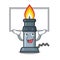 Up board bunsen burner isolated with the cartoon