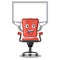 Up board character office desk chair in indoor