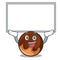 Up board chocolate donut character cartoon