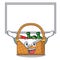 Up board picnic basket character cartoon