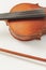 Up Close Detail of Wood Grain on Beautiful Violin or Fiddle