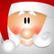 Up Close Face of Santa Claus Clip Art