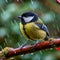 up close of outdoor great tit bird