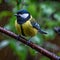 up close of outdoor great tit bird