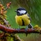 up close of outdoor great tit bird