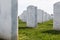 Up-Close View of National Cemetery Headstones in San Diego