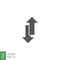 Up and down arrow icon. Two arrows