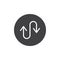 Up down curved directional arrow icon vector