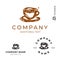 ?up of ?offee or Tea Logo Stylish Draw Modern Identity Brand Icon Symbol Concept Set Template