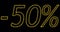 Up To 50 Off Special Offer. 50 percent off sale gold black background
